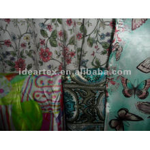 Polyester Printed Satin Fabric for Lady Dress